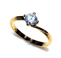 Anello Donna in Oro giallo Cubic Zirconia SOLITARIO ZIRC PI S/Z 2.10 G